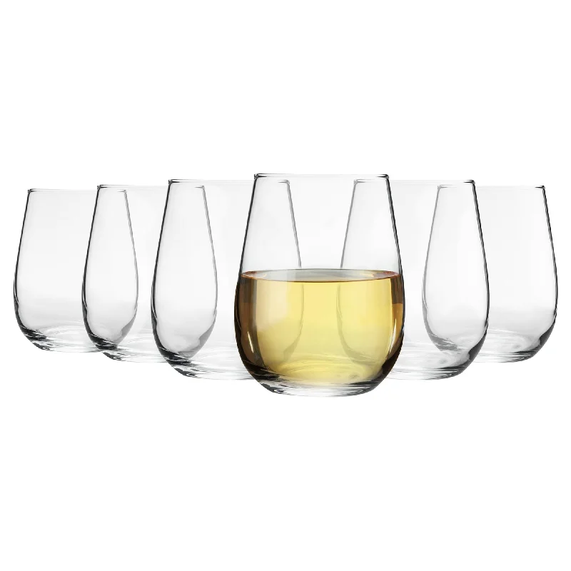 Elegant gold-rimmed teacups-360ml Corto Stemless Wine Glasses - By Argon Tableware