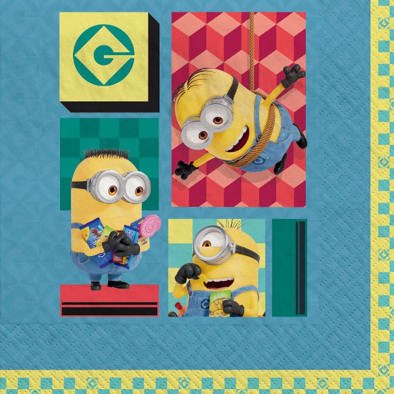 Dishwasher-safe melamine trays-Despicable Me Beverage Napkins | 16ct