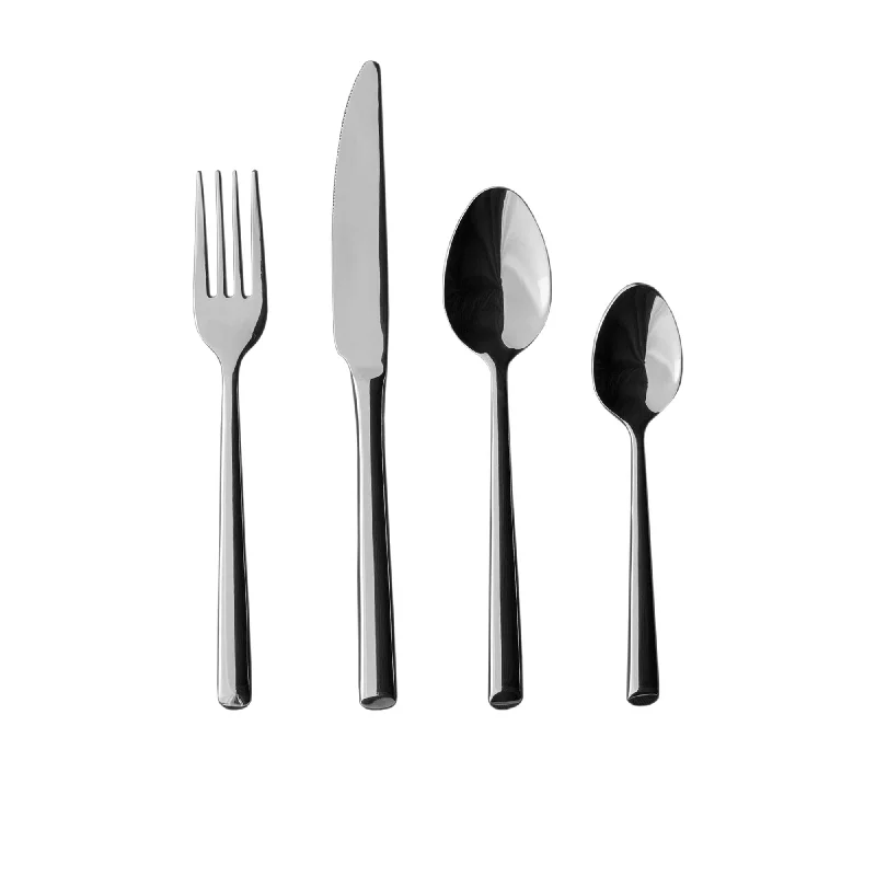 Modern glass dinner trays-Shervin Verkil Beauty Cutlery Set 24pc Silver