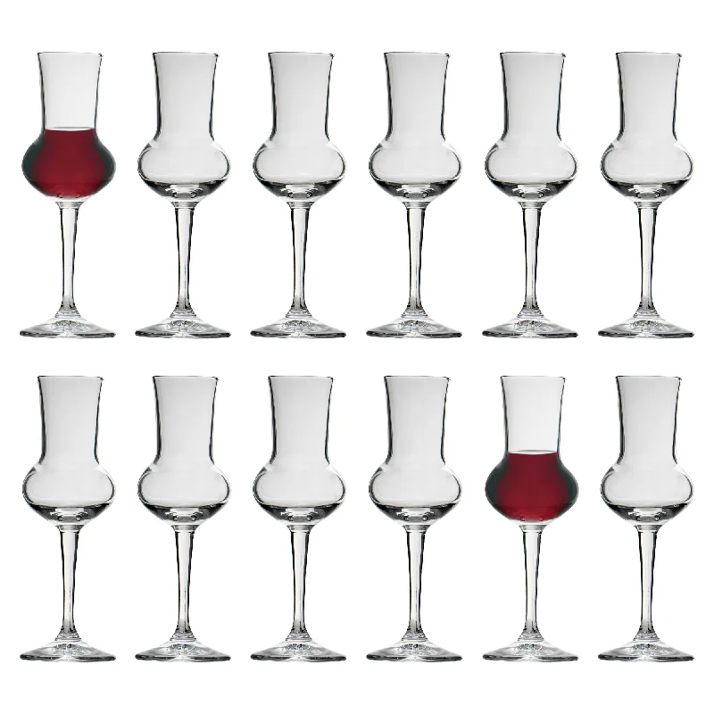 Cute cartoon character cups-80ml Restaurant Grappa Glasses - Pack of 12 - By Bormioli Rocco