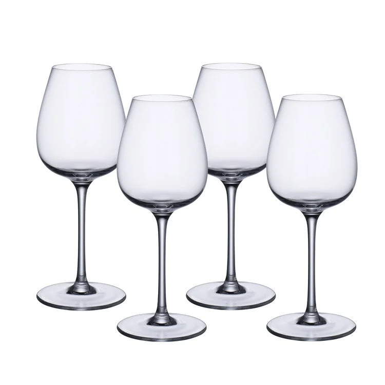 Modern insulated water cups-Purismo Intricate and Delicate Red Wine Glasses Set of 4