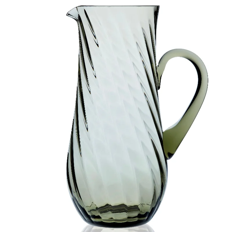 Stackable glass cups for storage-Quinn Smoke Pitcher