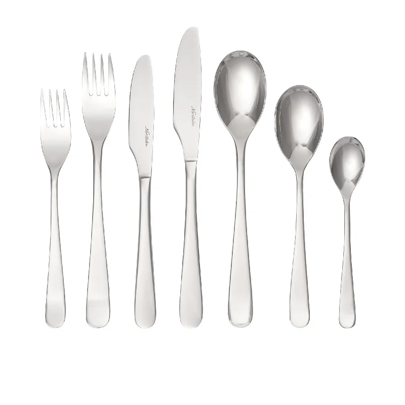 Modern ceramic serving spoons-Noritake Rouen 56 Piece Cutlery Set