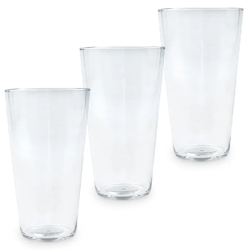 Classic black coffee mugs-Lightweight Beer Glass Tumbler 10 fl oz / 290 ml (Set of 3)