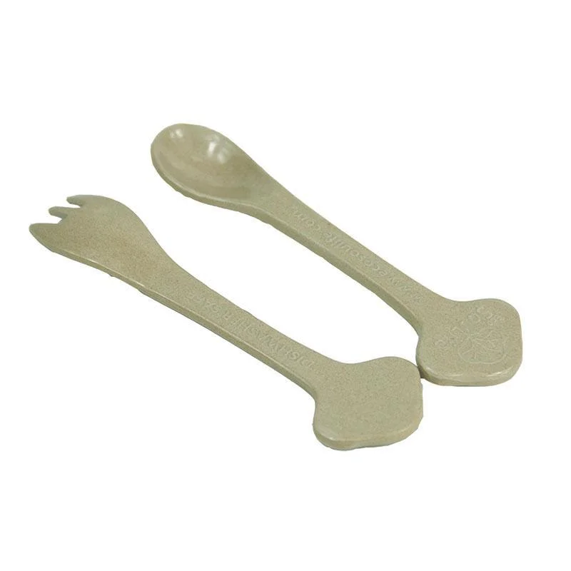 Elegant gold dessert forks-Rice Husk Baby Cutlery