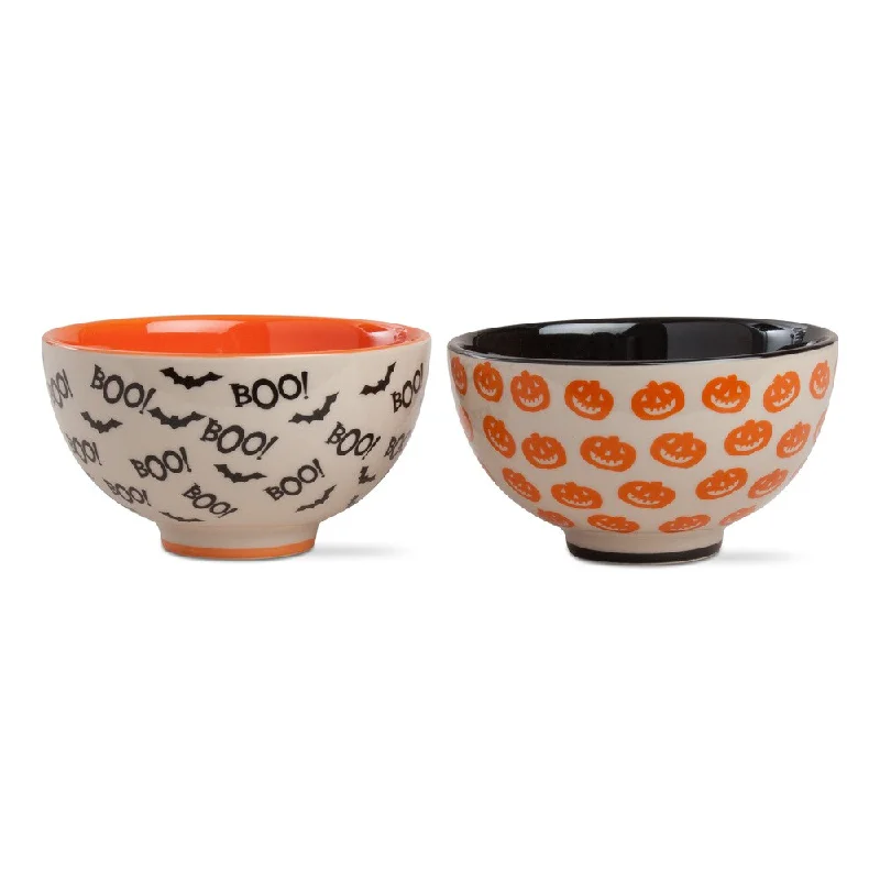 Handmade clay soup bowls-TAG Happy Halloween Bowl Set Of 2