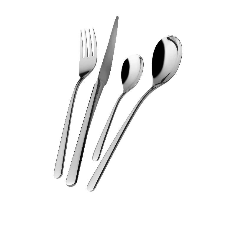 Minimalist stainless dinner sets-Bugatti Esedra Cutlery Set 24pc Silver