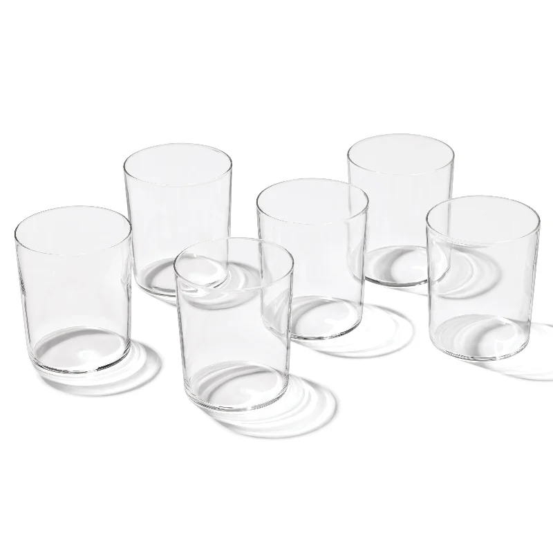 Retro enamel camping cups-Stackables Clear Tall Glasses, Set of 6