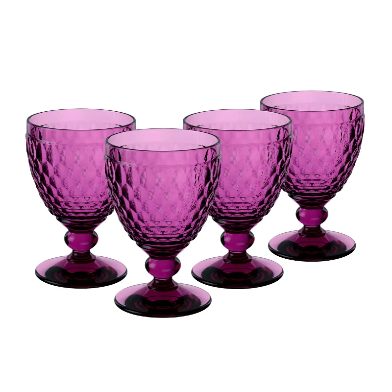 Stylish copper tumblers-Villeroy & Boch Boston Red Wine Goblet 200mL Set of 4 Berry