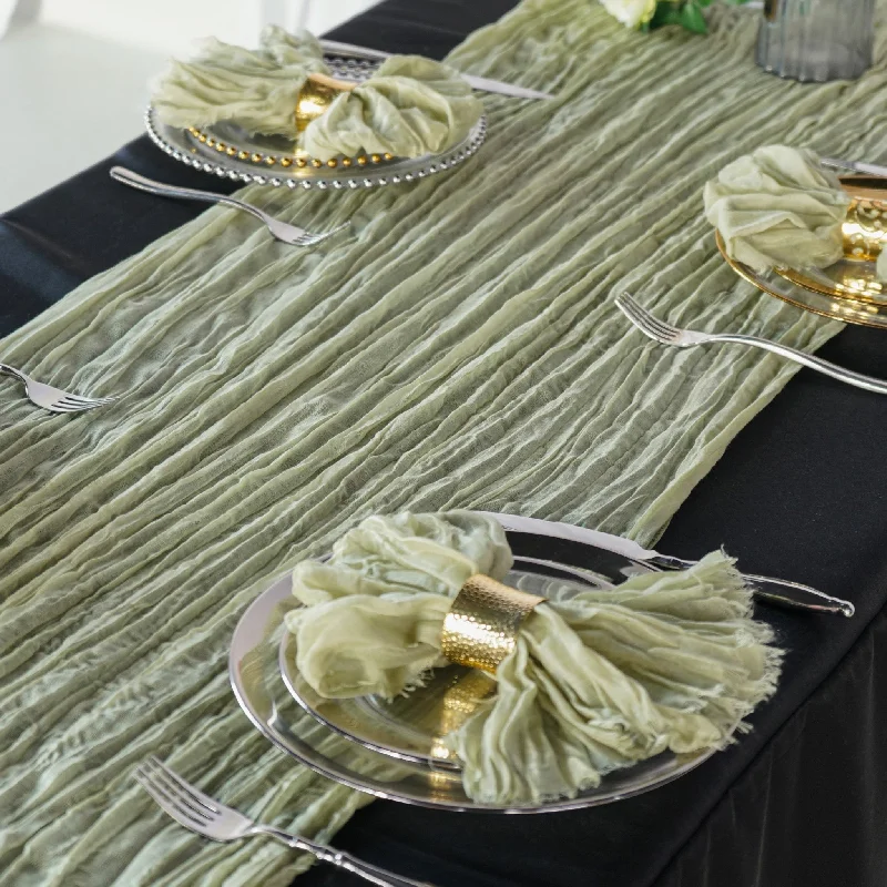 Stackable ceramic dessert bowls-Cheesecloth Gauze Linen Napkin 20"x20" (5pc/pk) - Sage Green