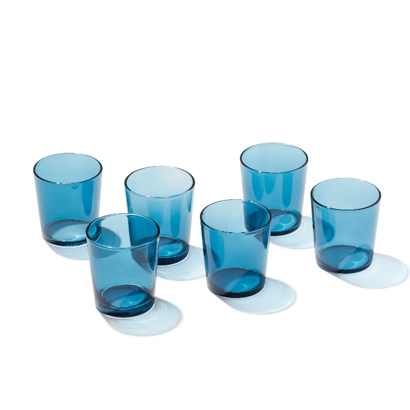 Thermal insulated travel cups-Stackables Blue Shot Glasses, Set of 6