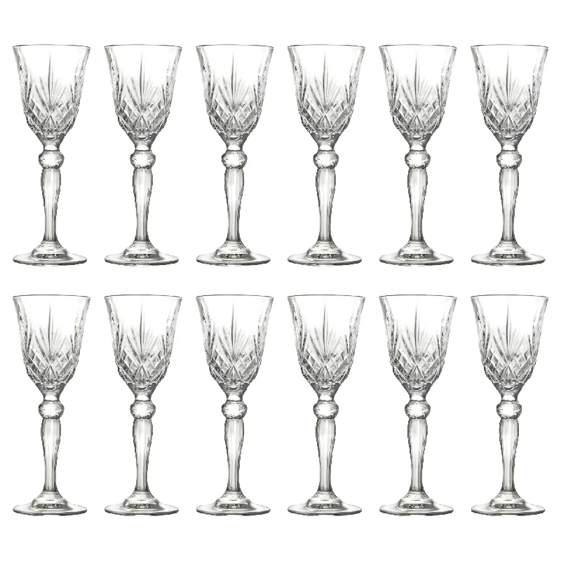 Artisan stoneware mugs-50ml Melodia Liqueur Glasses - Pack of 12 - By RCR Crystal