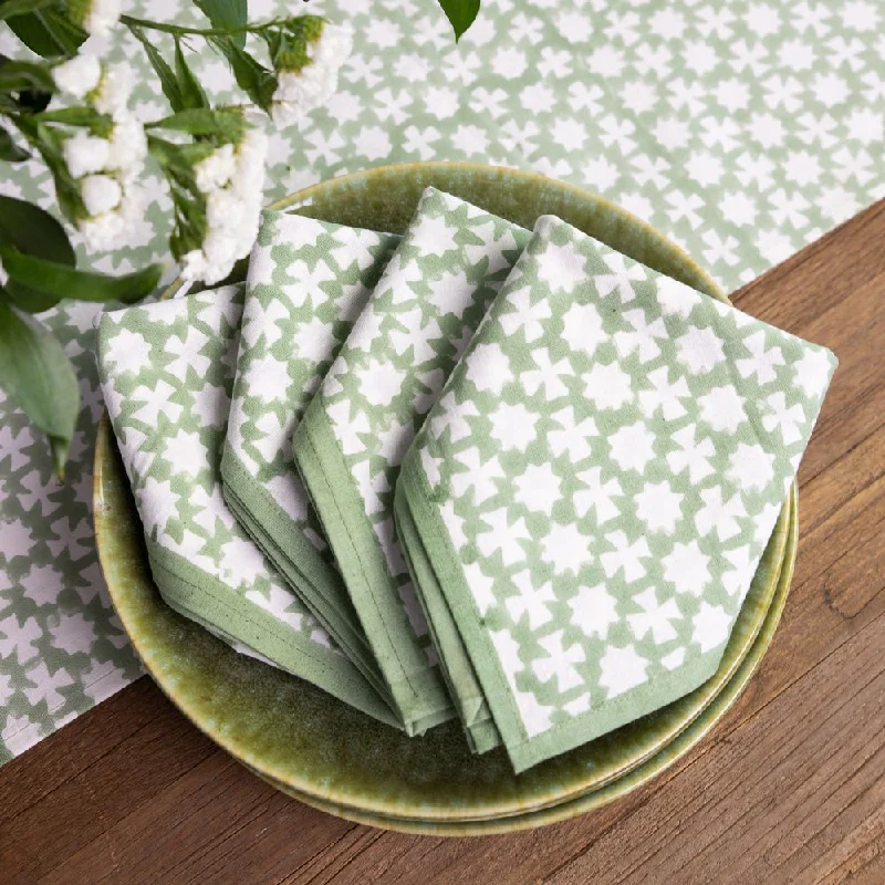 Cute kids’ plastic plates-India Hicks Home Cuban Cross Soft Sage Napkin | Set of 4