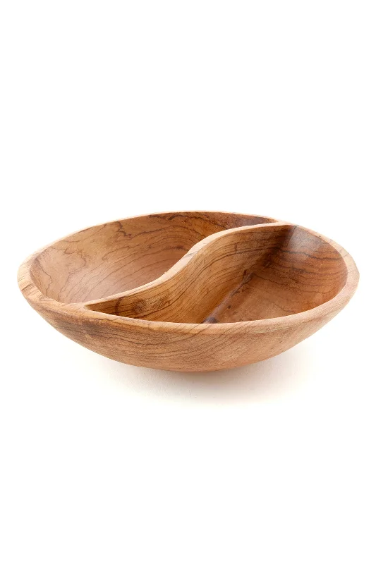 Cute animal-themed kids’ cutlery-Wild Olive Wood Duet Serving Bowl