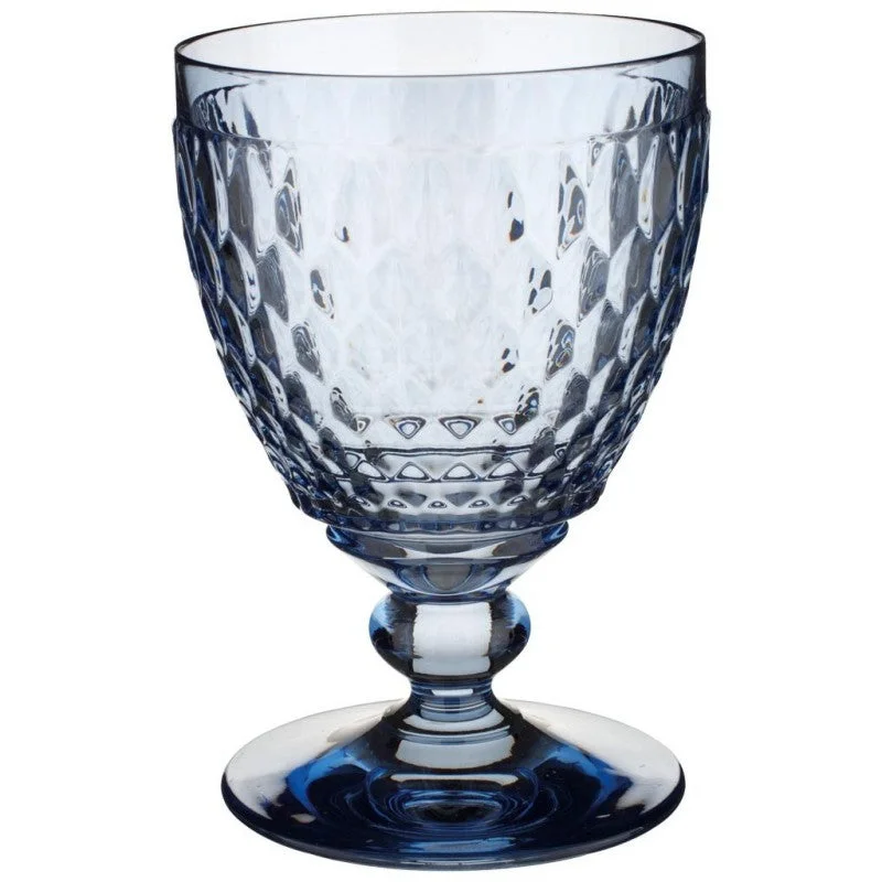 Classic white porcelain mugs-Boston Coloured Water goblet, 14.4cm, blue