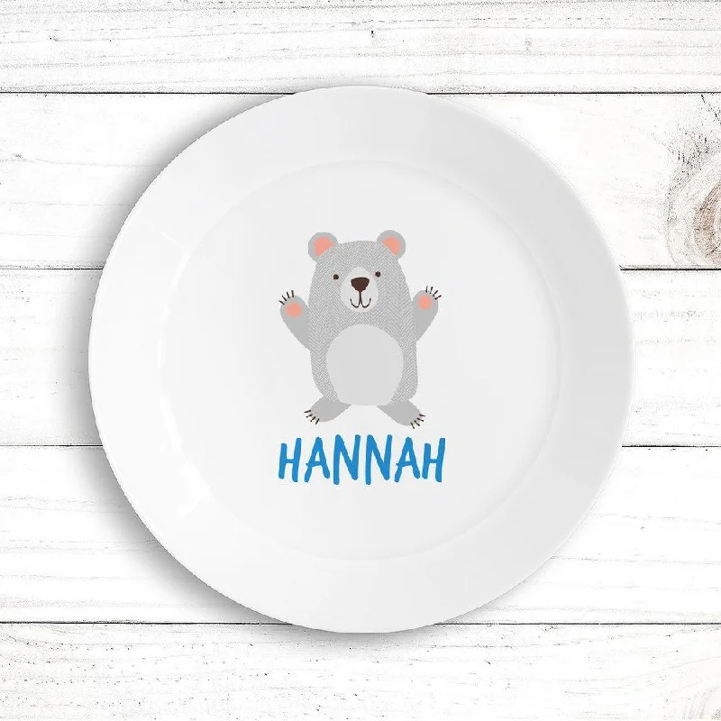 Stylish copper serving bowls-Bear Kids Plate