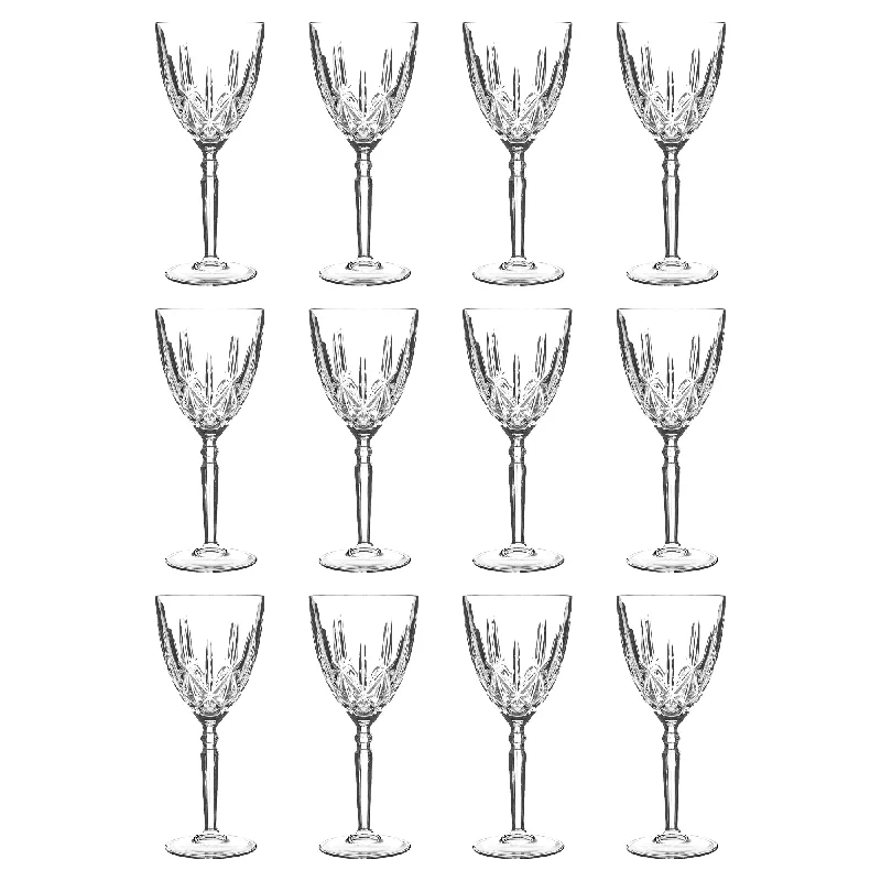 Vintage floral teacups-290ml Orchestra Wine Glasses - Pack of 12 - By RCR Crystal