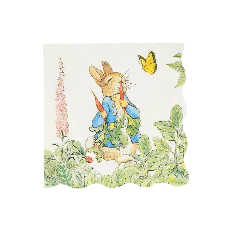 Outdoor melamine picnic plates-Peter Rabbit™ In the Garden Lunch Napkins 16ct