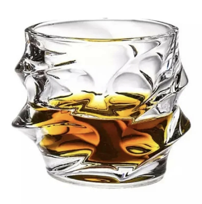 Shatterproof plastic wine cups-Whisky Glasses Waves