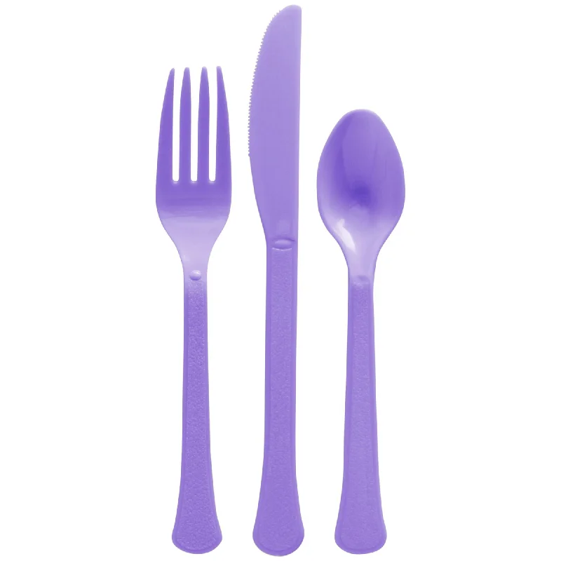 Stylish copper dinner plates-New Purple Plastic Assorted Cutlery, 24 Count