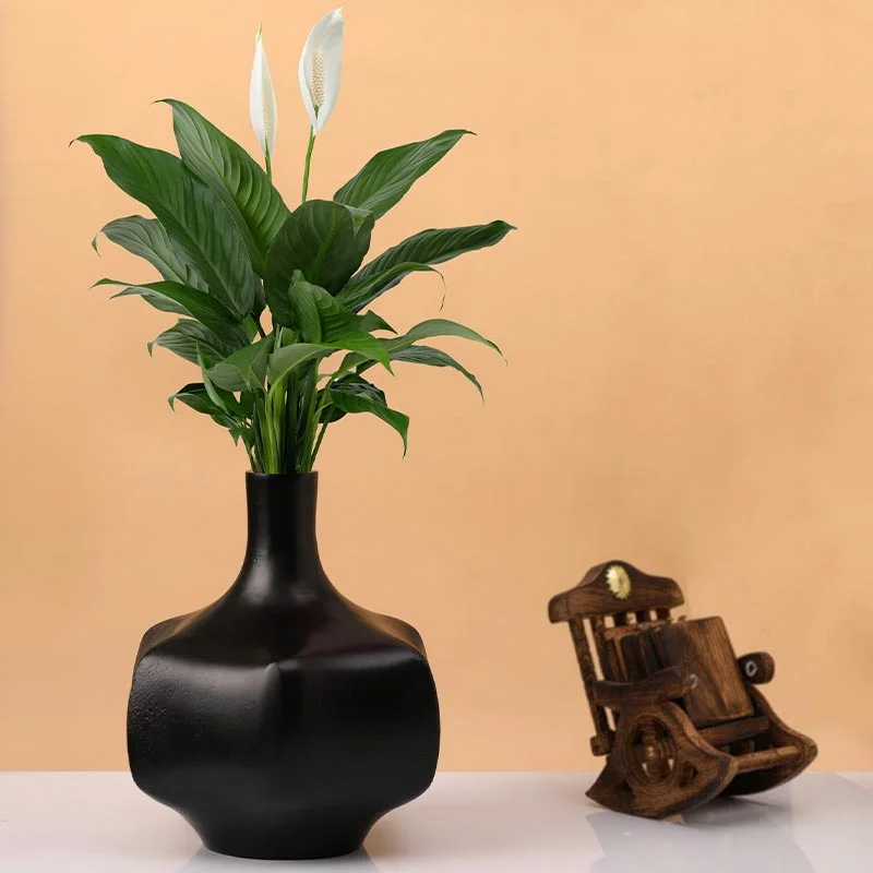 Handmade ceramic vases-Verdant Metal Vase | Multiple Colors