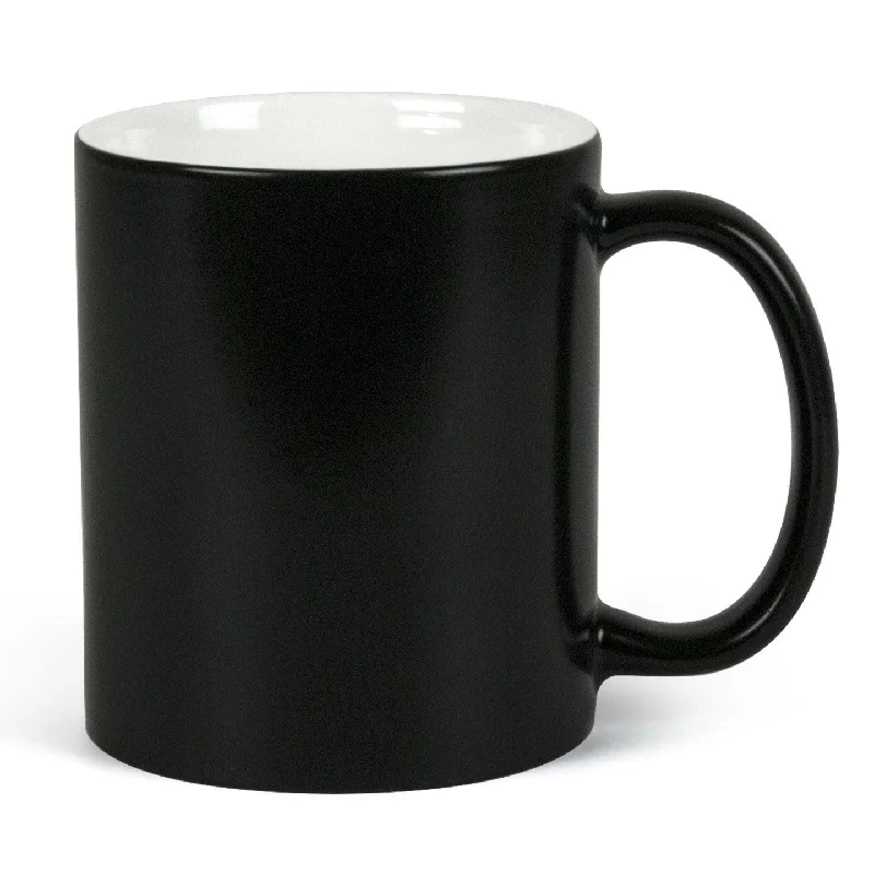 Retro enamel camping cups-11 oz Color Changing Mug - Black - Glossy