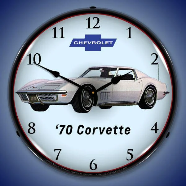 Cute kids’ wall decals-1970 Corvette Backlit LED Clock