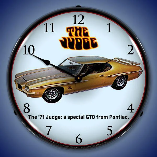 Modern geometric table clocks-1971 GTO Judge Backlit LED Clock