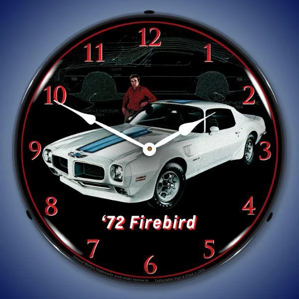 Designer marble table lamps-1972 Firebird Trans Am Backlit LED Clock