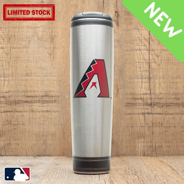 Portable stainless steel mugs-Arizona Diamondbacks Metal Dugout Mug | Stainless Steel Baseball Bat Mug