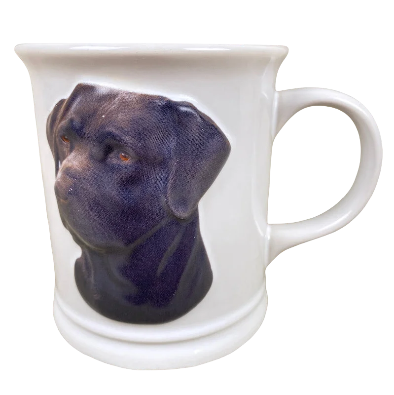 Small ceramic cappuccino cups-Best Friend Originals Chocolate Lab Embossed Mug Xpres