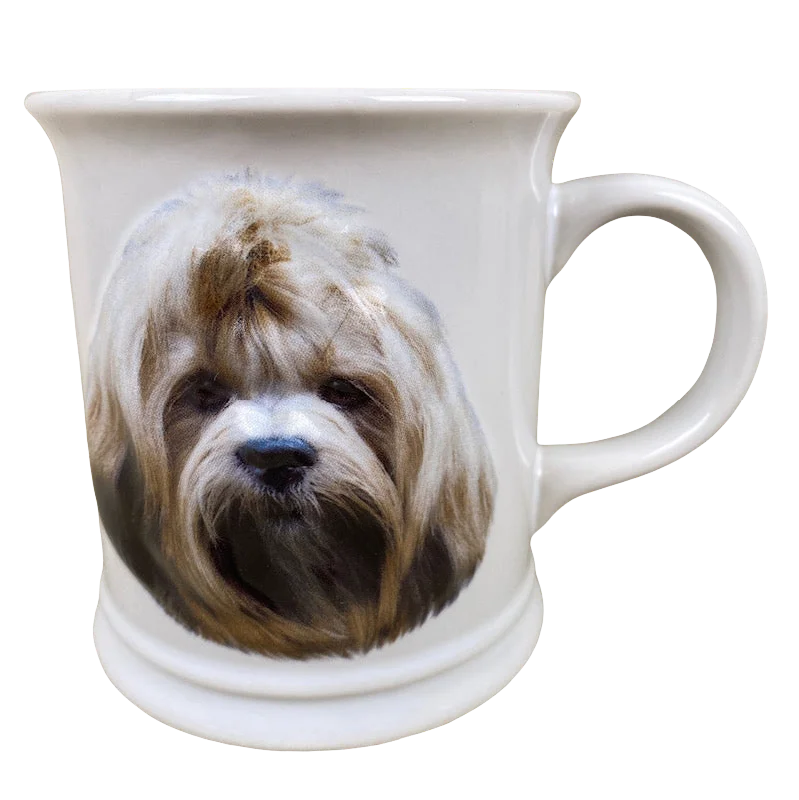 Reusable straw tumblers for drinks-Best Friend Originals Lhasa Apso Embossed Mug Xpres