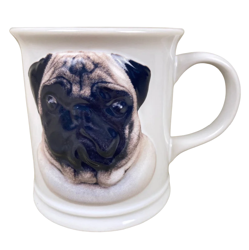 Matte finish stainless mugs-Best Friend Originals Pug Embossed Mug Xpres