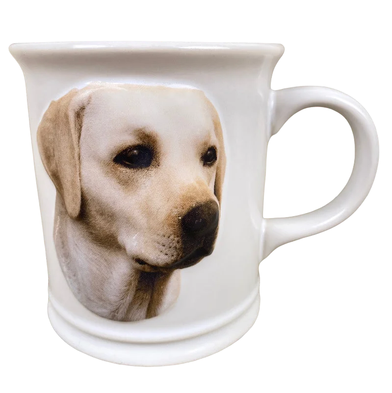 Dishwasher-safe glass tumblers-Best Friend Originals Yellow Lab Embossed Mug Xpres