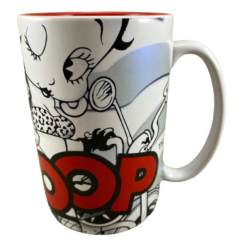 Cute floral-patterned teacups-Betty Boop On A Motorcycle Universal Studios Mug