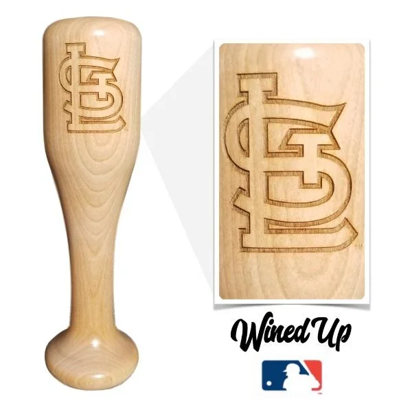 Outdoor stainless steel tumblers-St. Louis Cardinals "STL" Wined Up| Baseball Bat Wine Mug