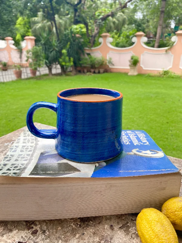 Handcrafted pottery teacups-Blue Vigo mug