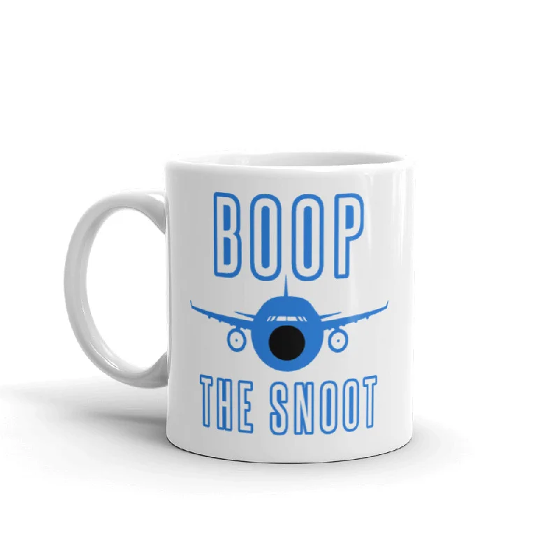 Glitter-decorated tumblers for fun-BOOP THE SNOOT (BLUE) White glossy mug