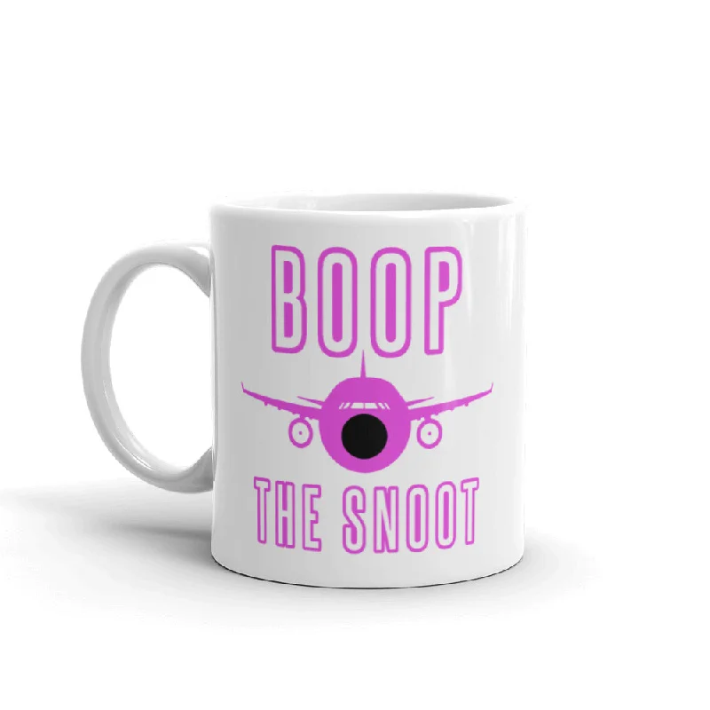 Clear acrylic cups for picnics-BOOP THE SNOOT (PINK) White glossy mug