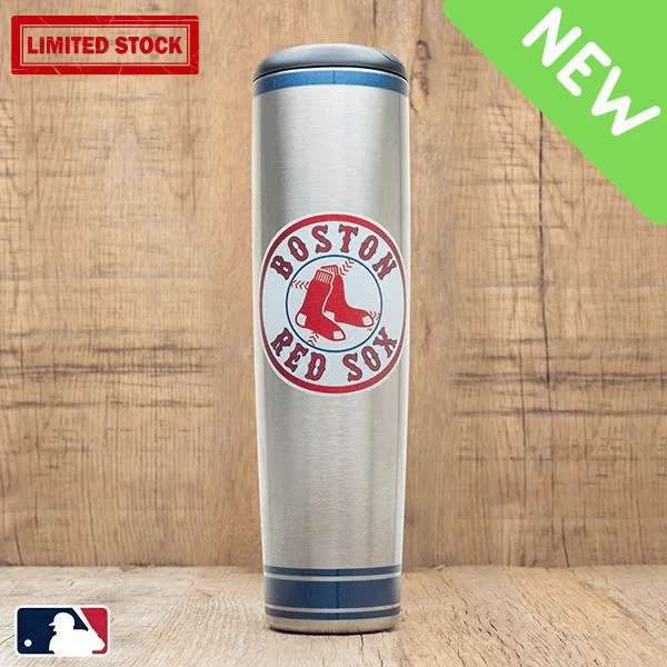 Luxury gold tumblers-Boston Red Sox Metal Dugout Mug | Stainless Steel Baseball Bat Mug