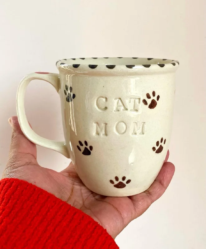 Heavy-duty glass beer mugs-Cat mom Gloria mug