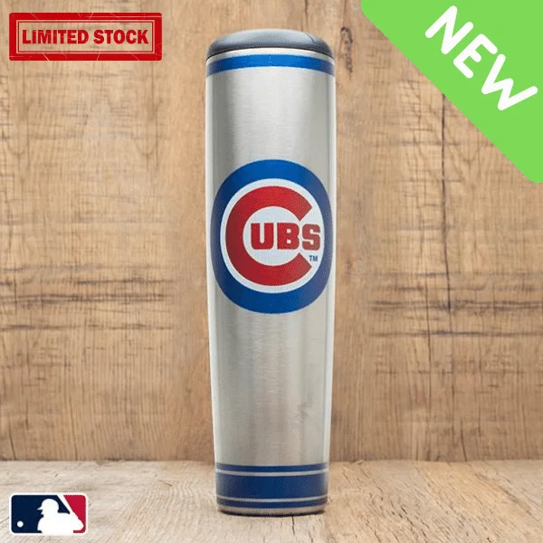 Minimalist glass latte mugs-Chicago Cubs Metal Dugout Mug | Stainless Steel Baseball Bat Mug