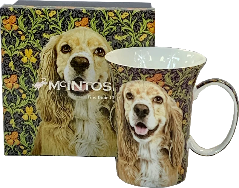 Classic black coffee mugs-Cocker Spaniel Crest Mug