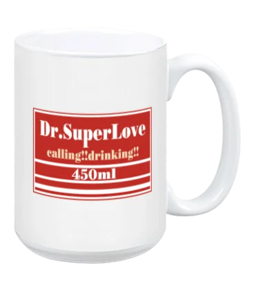 Designer porcelain mugs for tea-Dr. Superlove - Mug