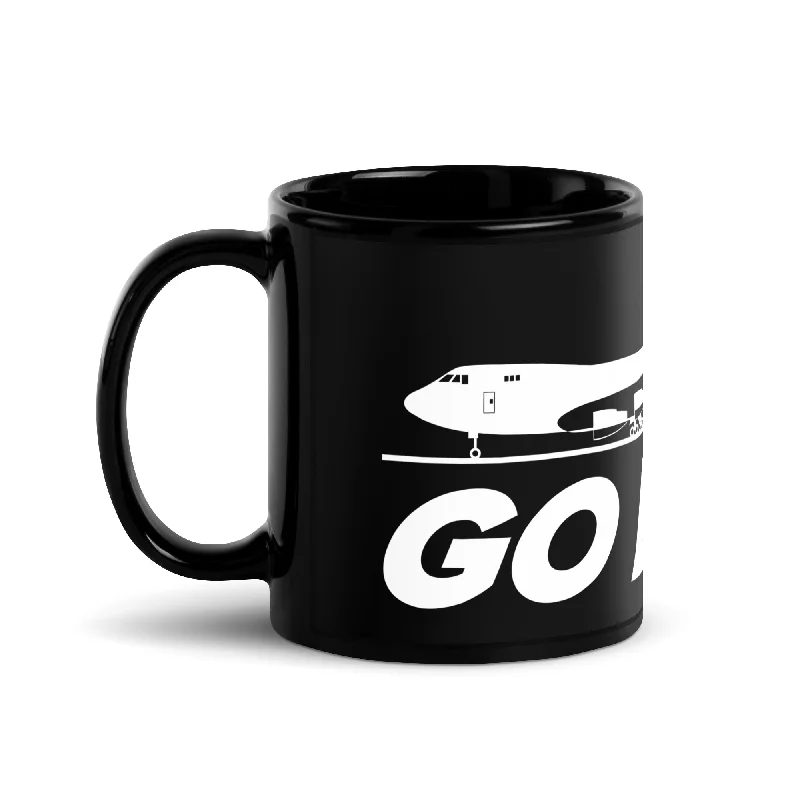 Matte black ceramic cups-GO LONG Black Glossy Mug - SOLD IN US ONLY