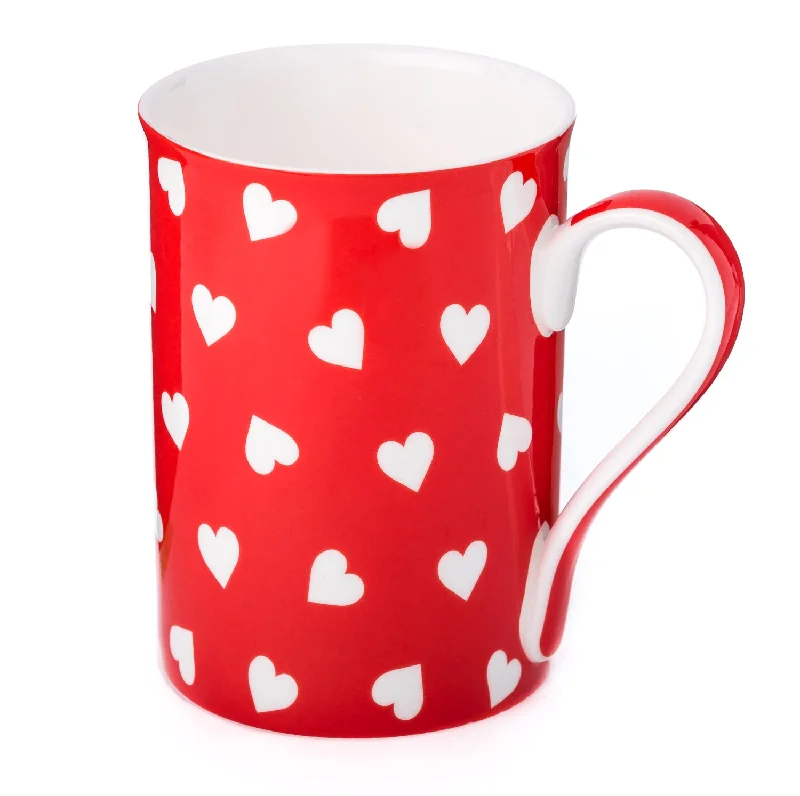 Double-insulated travel tumblers-Hearts on Red Classico Mug