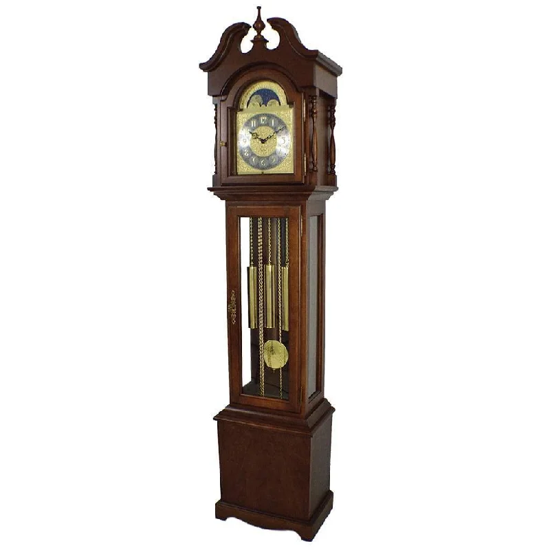 Elegant crystal table lamps-Hermle Grandmother Clock DIY Kit, 451 Chain Driven Westminster Chime Movement, Cherry