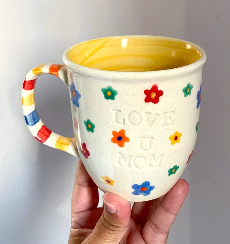 Durable plastic cups for kids-Love U mom Gloria mug.