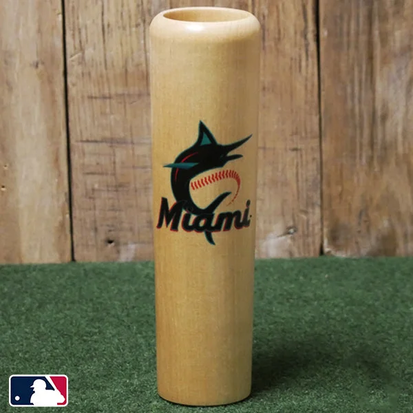 Luxury gold tumblers-Miami Marlins INKED! Dugout Mug® | Baseball Bat Mug