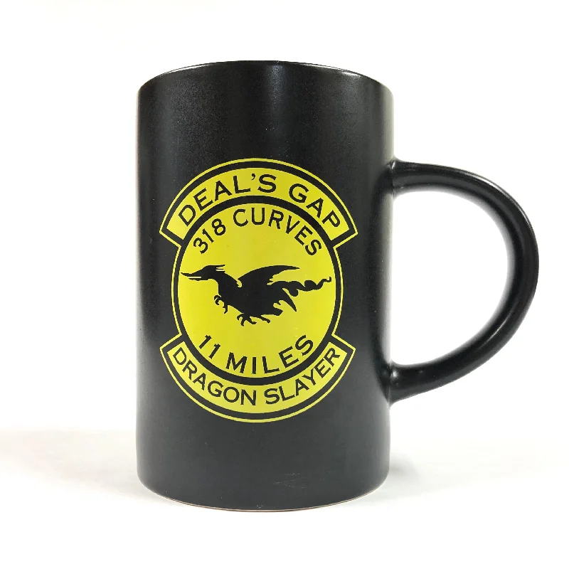 Small ceramic cappuccino cups-Mug - Dragon Slayer Black & Yellow